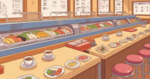 回転寿司で心身復活！ 休息日でもしっかり３時間半学習