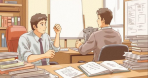 仕事始めはＷスパルタ！ 行政書士試験へ弁護士事務所で８時間