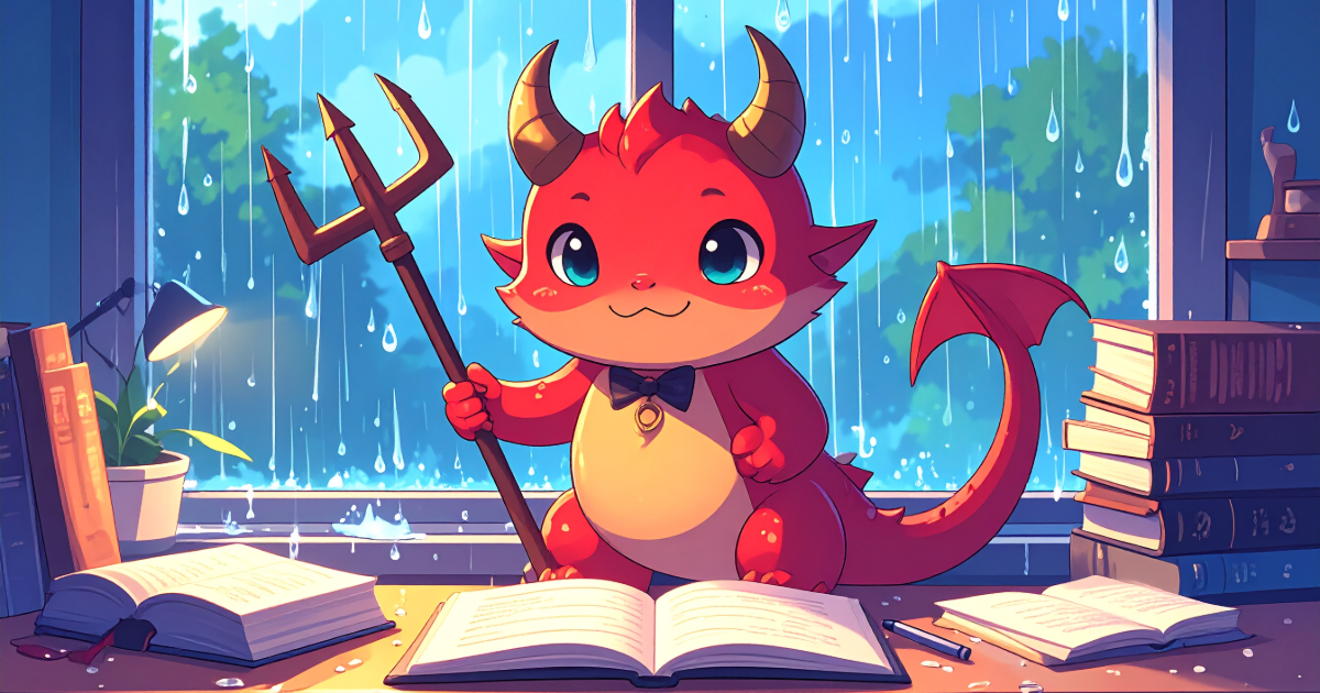 行政書士試験対策！悪魔さんの猛特訓と大雨の帰り道